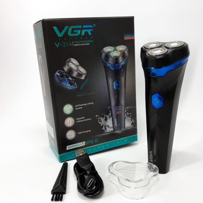 Професійна електробритва бритва для бороди VGR V-314, Чоловіча вологостійка електробритва FJ-83