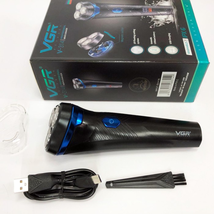 Професійна електробритва бритва для бороди VGR V-314, Чоловіча вологостійка електробритва FJ-83