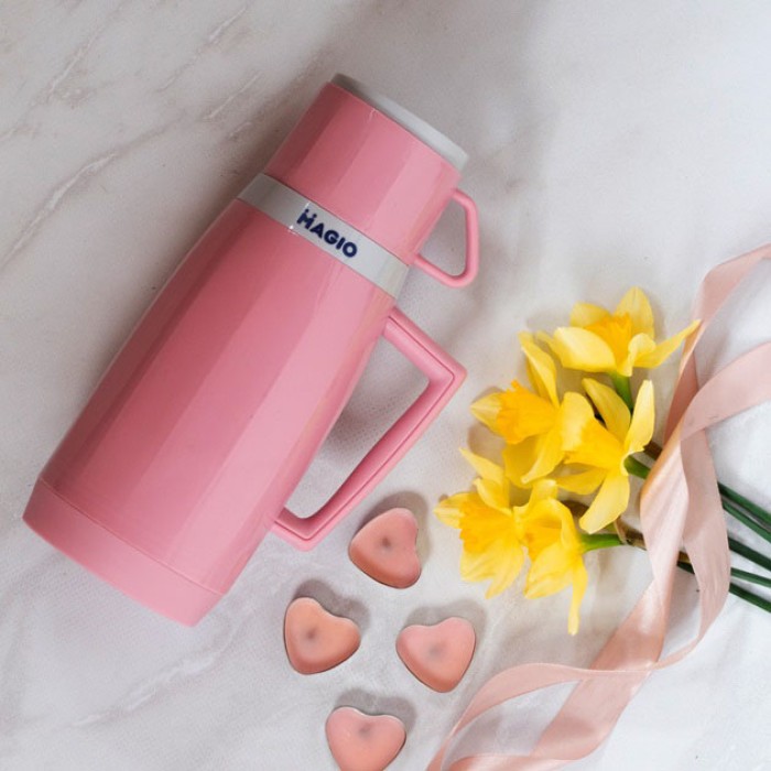 Довговічний термос з вакуумною ізоляцією Magio MG-1051P 500 мл, Термос туристичний для напоїв OI-49