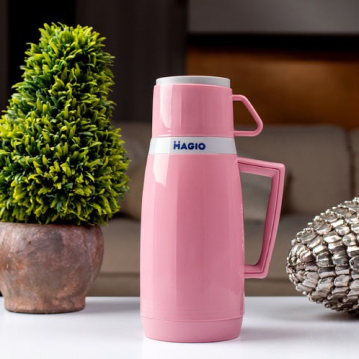 Довговічний термос з вакуумною ізоляцією Magio MG-1051P 500 мл, Термос туристичний для напоїв OI-49