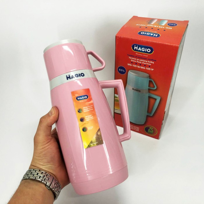 Термос для гарячих напоїв чаю Magio MG-1051P 500 мл, Термос для питної води туристичний DP-45
