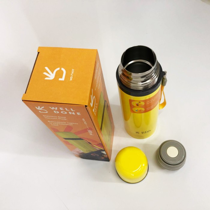 Термос для напоїв на спеку Well Done WD-7145Y 500 мл, Термочашка на подорожі, Найкращий термос FP-88