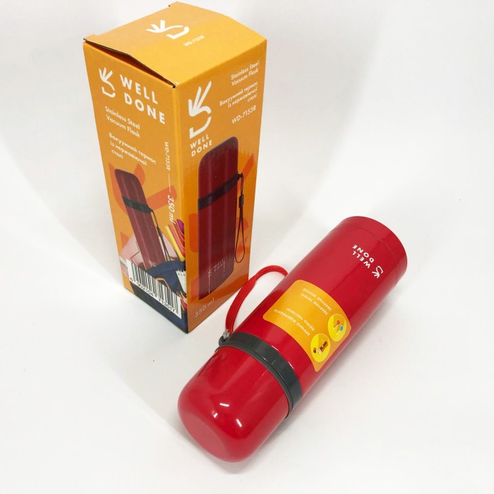 Стильний компактний термос Well, Гарячий термос для чаю, Термос-глечик для чаю помповий KG-62