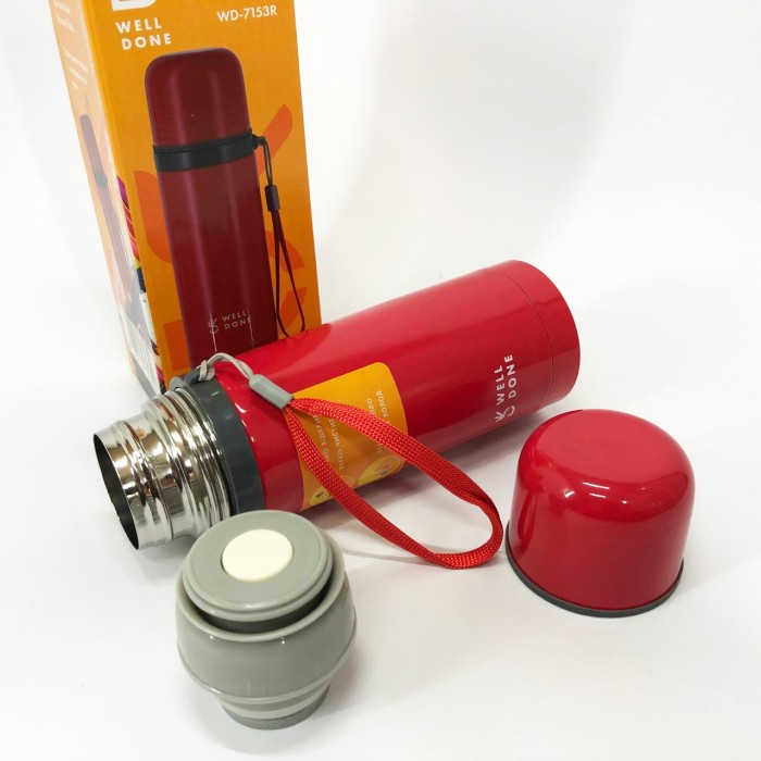 Стильний компактний термос Well, Гарячий термос для чаю, Термос-глечик для чаю помповий KG-62