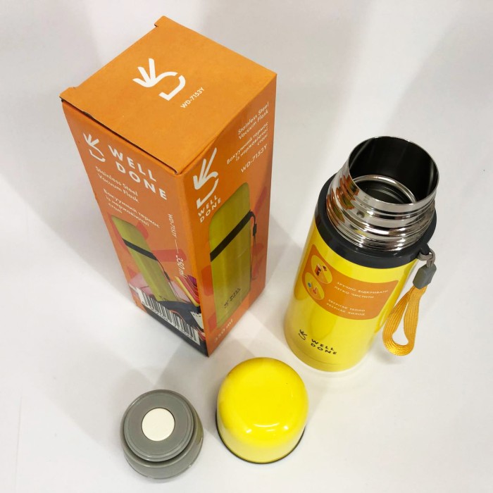 Термочашки для гарячих напоїв Well Done WD-7153Y 350 мл, Хороший якісний термос, Баночка-термос TO-59