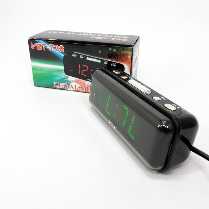 Практичний настільний годинник з підсвічуванням VST-738-2, Годинники електронні з підсвічуванням JG-37