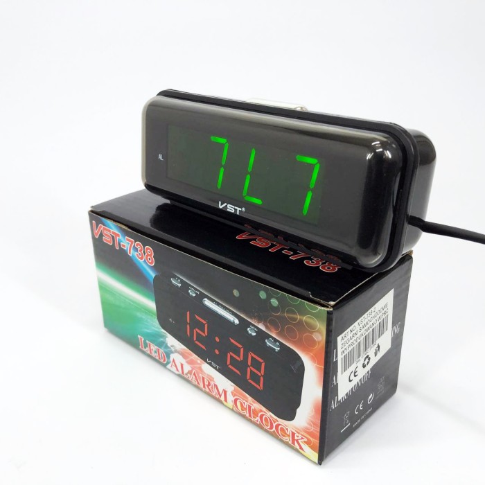 Практичний настільний годинник з підсвічуванням VST-738-2, Годинники електронні з підсвічуванням JG-37