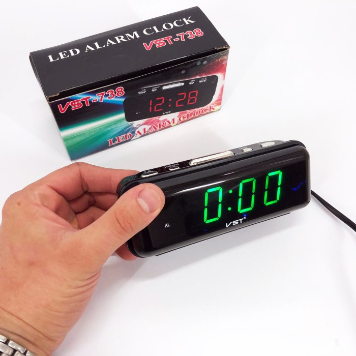 Стильний електронний годинник з підсвічуванням LED, Настільний годинник з електронною індикацією ZF-23