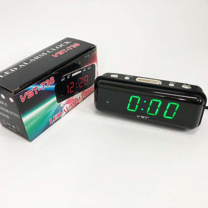 Стильний електронний годинник з підсвічуванням LED, Настільний годинник з електронною індикацією ZF-23