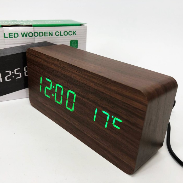 Годинник з показом температури і вологості VST-862-4, Настільний годинник з яскравими цифрами AM-13