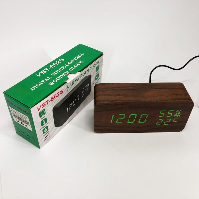 LED настільний годинник VST-862S-4, Настільний LED годинник Класичний QY-13