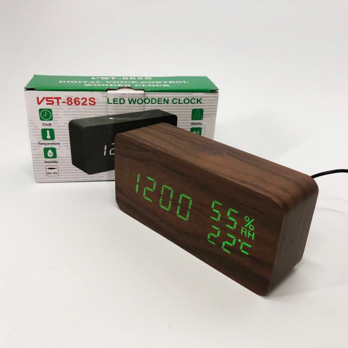 LED настільний годинник VST-862S-4, Настільний LED годинник Класичний QY-13