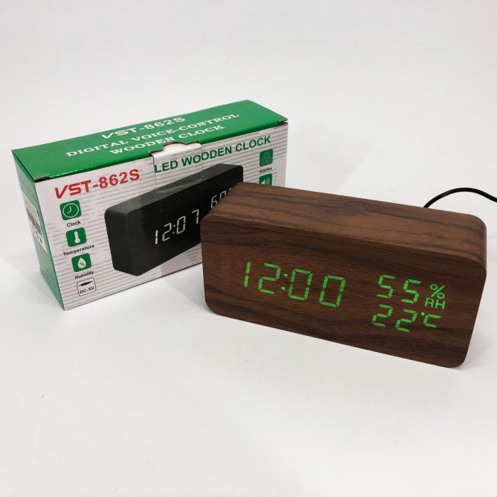 LED настільний годинник VST-862S-4, Настільний LED годинник Класичний QY-13