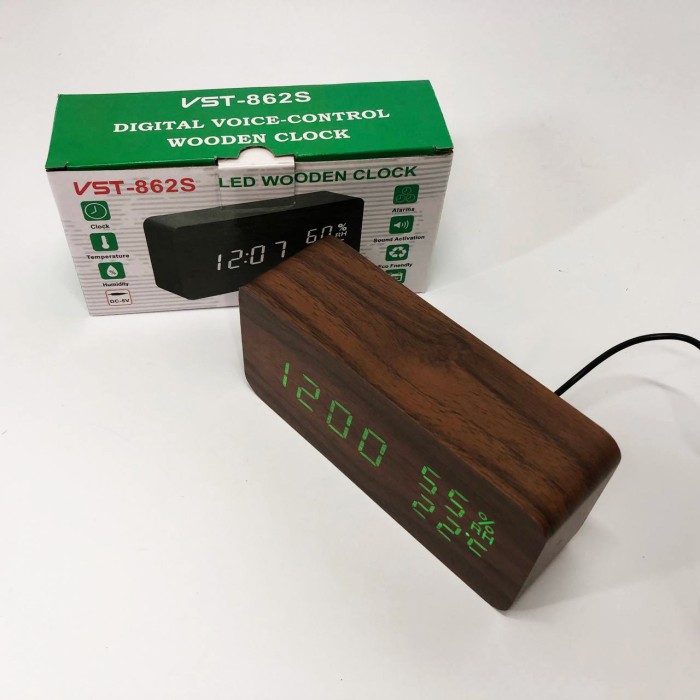 LED настільний годинник VST-862S-4, Настільний LED годинник Класичний QY-13