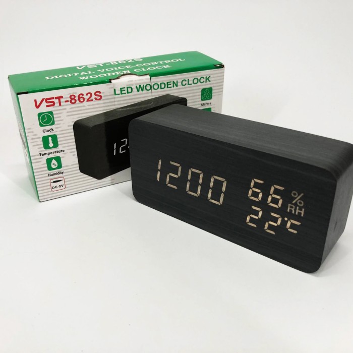 Класний настільний годинник VST-862S-6, Настільний годинник з автоматичним підсвічуванням IO-15