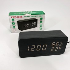 Настільний годинник для дому VST-862S-6, Настільний годинник з будильником LED HR-44