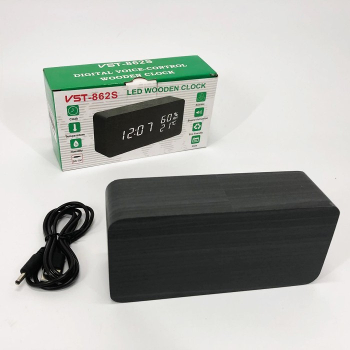 Настільний годинник для дому VST-862S-6, Настільний годинник з будильником LED HR-44