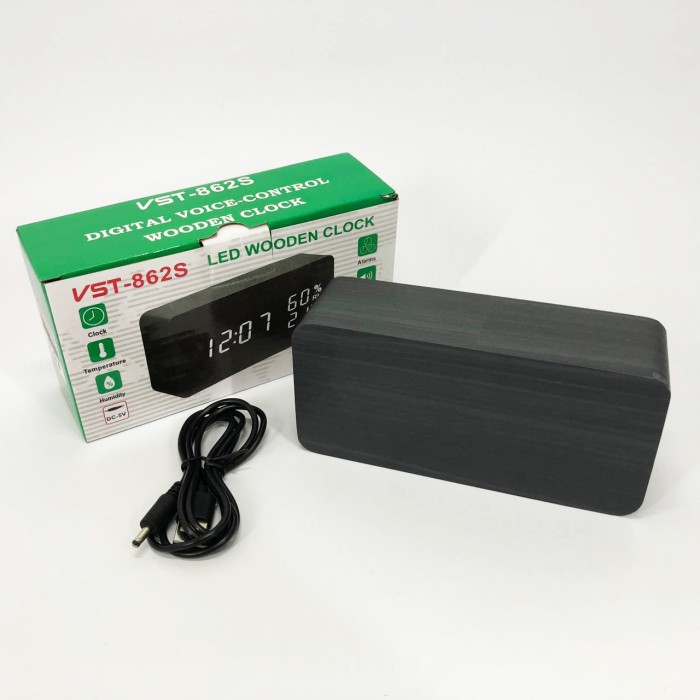 Настільний годинник для дому VST-862S-6, Настільний годинник з будильником LED HR-44