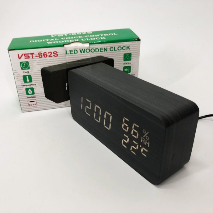 Настільний годинник для дому VST-862S-6, Настільний годинник з будильником LED HR-44