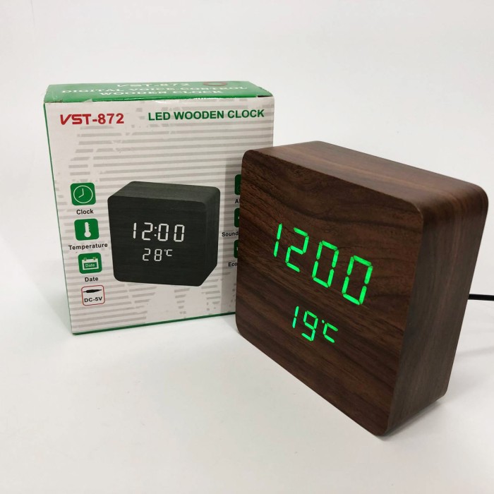 Настільний годинник з яскравим світлодіодним led дисплеєм, Настільний годинник для дому QC-46