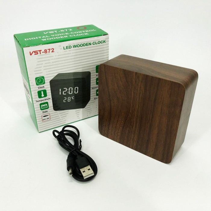 Настільний годинник з яскравим світлодіодним led дисплеєм, Настільний годинник для дому QC-46