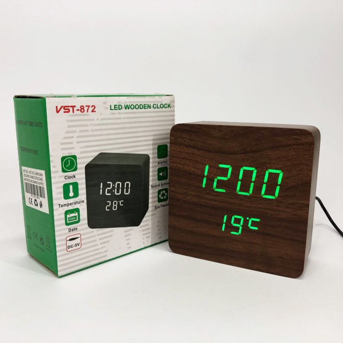 Настільний годинник з яскравим світлодіодним led дисплеєм, Настільний годинник для дому QC-46