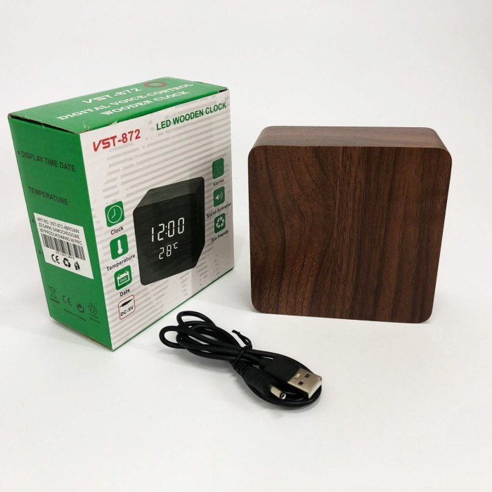 Настільний годинник з яскравим світлодіодним led дисплеєм, Настільний годинник для дому QC-46