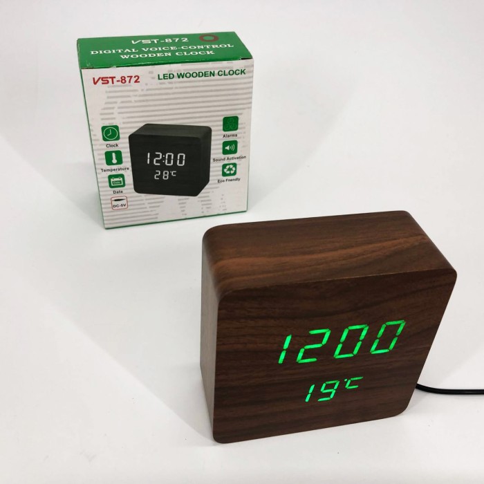 Настільний годинник з яскравим світлодіодним led дисплеєм, Настільний годинник для дому QC-46