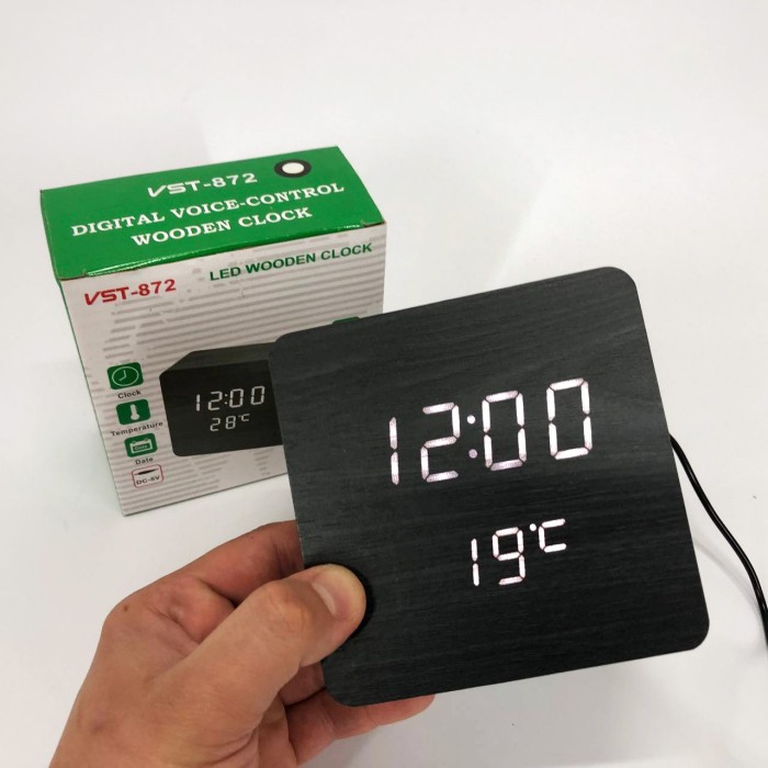 Годинник з датчиком температури і вологості VST-872-6, Електронний настільний годинник digital IL-24