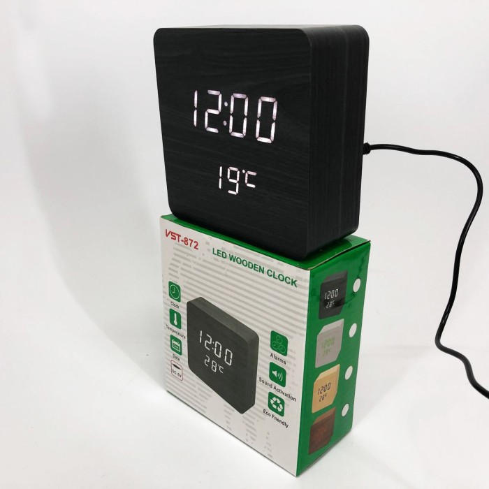 Оригінальний настільний годинник VST-872-6, Електронний годинник з датчиком температури вологості PH-49