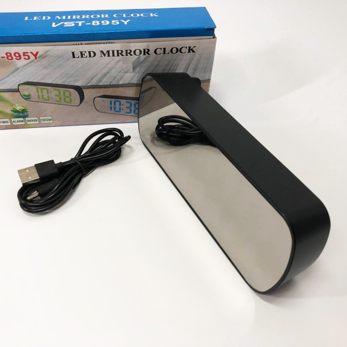 Електронний годинник з вбудованим дисплеєм, Настільний годинник з яскравим світлодіодним led дисплеєм JM-84