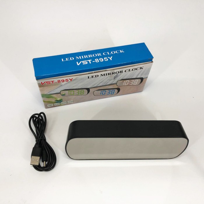 Електронний годинник з вбудованим дисплеєм, Настільний годинник з яскравим світлодіодним led дисплеєм JM-84