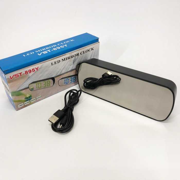 Електронний годинник з вбудованим дисплеєм, Настільний годинник з яскравим світлодіодним led дисплеєм JM-84