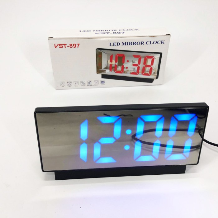 Електронний годинник з функцією підсвічування VST-897-5, Годинник настільний цифровий електронний led SD-86