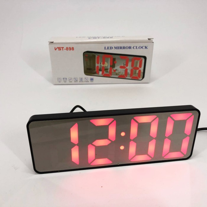 Годинник електронний з яскравими цифрами настільний VST-898-1, Класичний настільний годинник NV-28