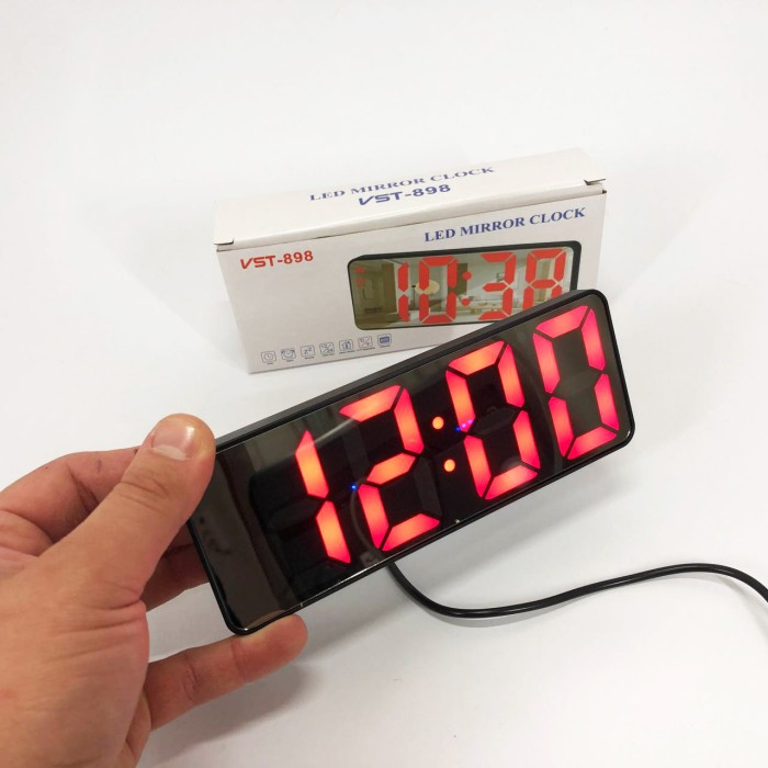 Годинник настільний цифровий електронний led VST-898-1, Настільний годинник з яскравими цифрами JQ-53