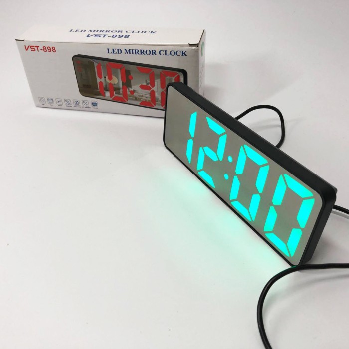 Сучасний годинник з LED підсвічуванням VST-898-4, Практичний електронний годинник AX-95