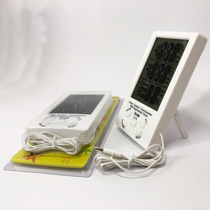 Метеостанція з екраном TA298, Годинник із температурним та вологим сенсором, Електронні метеостанція SQ-28