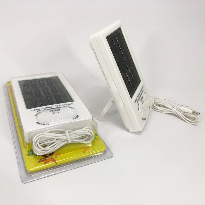 Метеостанція з екраном TA298, Годинник із температурним та вологим сенсором, Електронні метеостанція SQ-28