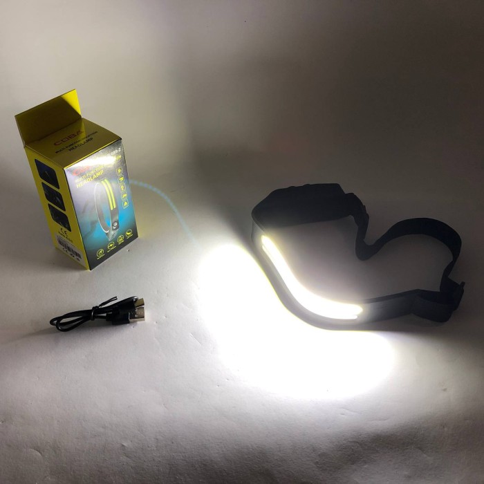 Ліхтар для шолома на голову BL-W689-LM+2COB (white+red), Потужний налобний ліхтар MR-206 для риболовлі