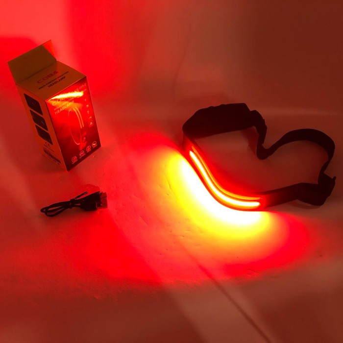 Потужний ліхтар на голову BL-W689-LM+2COB (white+red), Налобний ліхтар яскравий Led на голову XU-13