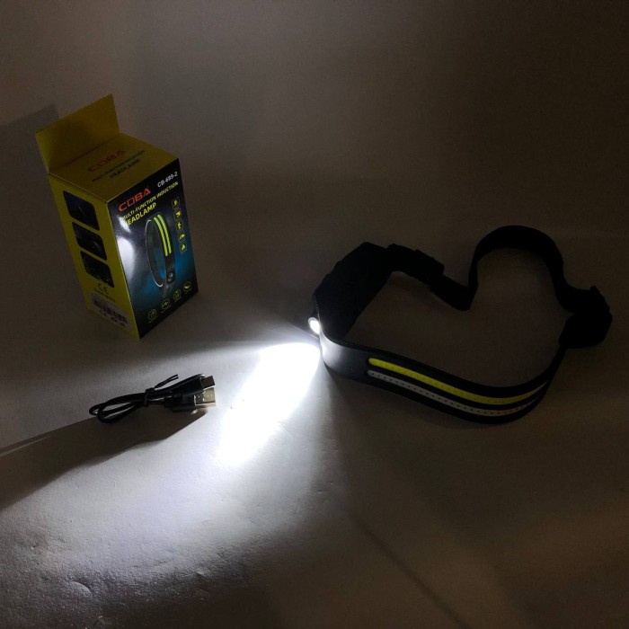 Потужний ліхтар на голову BL-W689-LM+2COB (white+red), Налобний ліхтар яскравий Led на голову XU-13