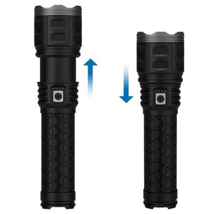 Ліхтар ручний з функцією зарядки AK138-1 PM60-TG 8х18650, Ліхтарик світлодіодний для туриста DB-81