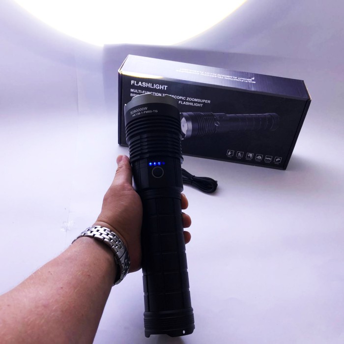 Ліхтар ручний з функцією зарядки AK138-1 PM60-TG 8х18650, Ліхтарик світлодіодний для туриста DB-81