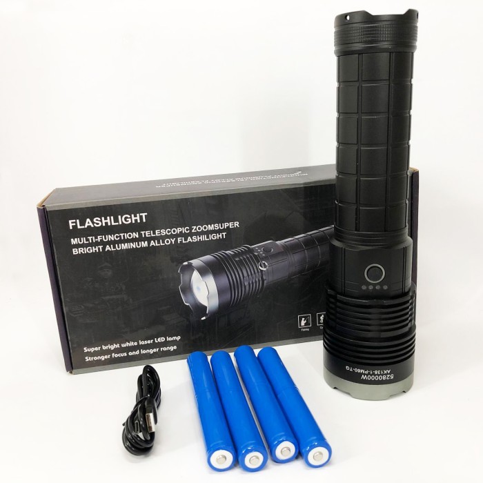 Ліхтар ручний з функцією зарядки AK138-1 PM60-TG 8х18650, Ліхтарик світлодіодний для туриста DB-81