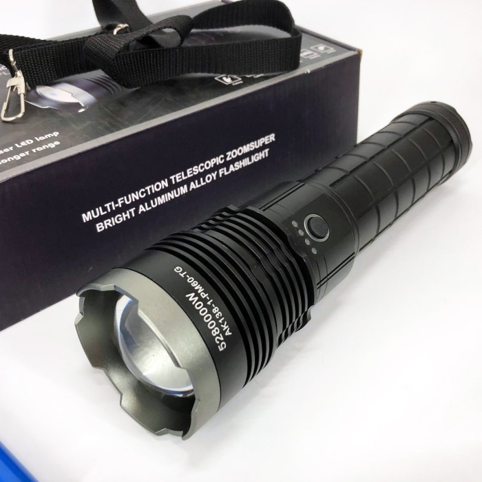 Ліхтар ручний з функцією зарядки AK138-1 PM60-TG 8х18650, Ліхтарик світлодіодний для туриста DB-81