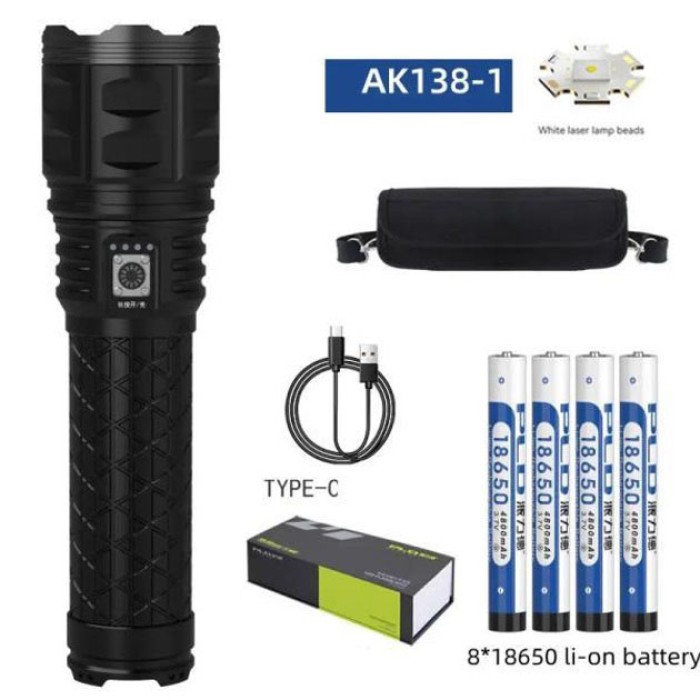 Ліхтарик на USB зарядкою для дому AK138-1, Ручний світильник з потужним променем, Зручний ручний ліхтар UT-80