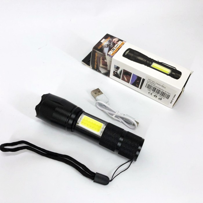 Ліхтар ручний з функцією зарядки PLD C609-T6+COB, Ліхтарик потужний акумуляторний для дому IC-26