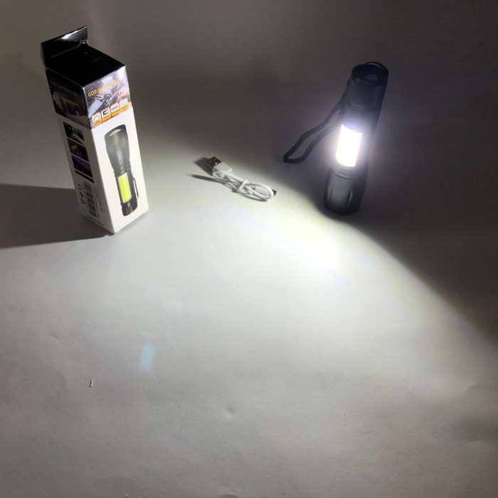 Ліхтар ручний з функцією зарядки PLD C609-T6+COB, Ліхтарик потужний акумуляторний для дому IC-26