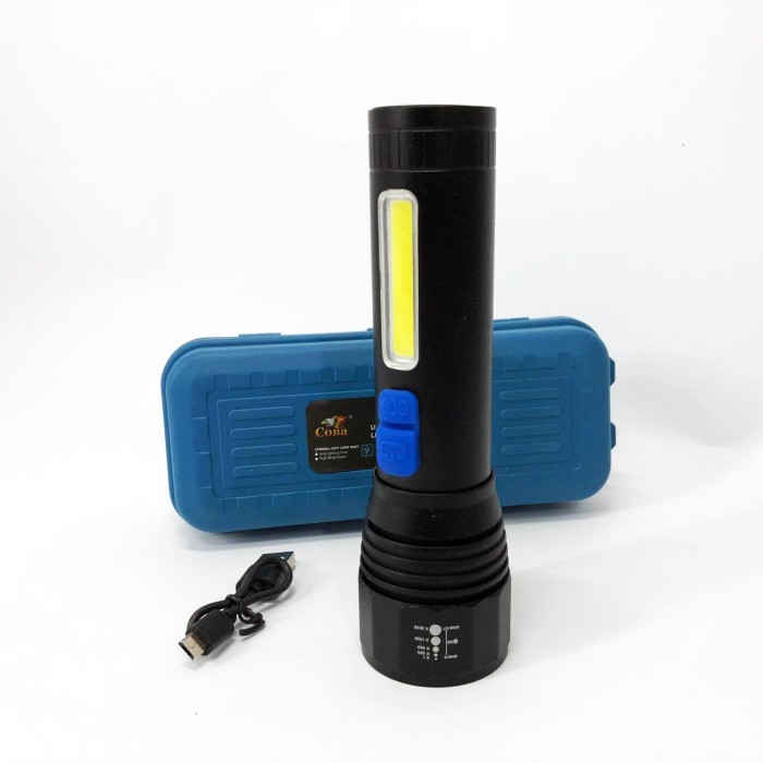 Ліхтар тактичний маленький CB-C11-P50-COB, Ліхтар ручний тактичний акумуляторний UE-443 потужний світлодіодний